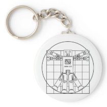 Da Vinci Vitruvian Robot Keychain
