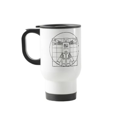 Da Vinci Vitruvian Robot Mugs by strk3