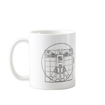 Da Vinci Vitruvian Robot mugs by strk3 Da Vinci Vitruvian Robot mugs