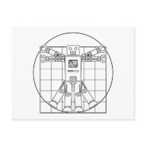 Da Vinci Vitruvian Robot Postcard