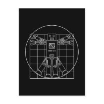 Da Vinci Vitruvian Robot Post Card