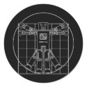 Da Vinci Vitruvian Robot stickers by strk3 Da Vinci Vitruvian Robot stickers