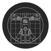 Da Vinci Vitruvian Robot stickers by strk3 Da Vinci Vitruvian Robot stickers