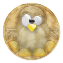 Da Vinci's Tux Round Sticker