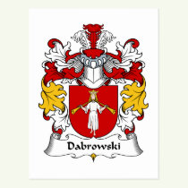 Dabrowski Family Crest Postcard