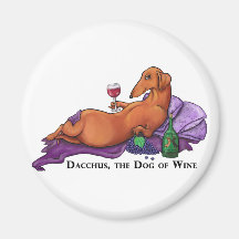 Dacchus Dog of Wine Fridge Magnet