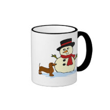 Dachshund and Snowman Mug