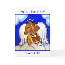 Dachshund  Angel Card