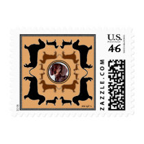 Dachshund  Art stamp