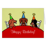 Dachshund Birthday Cartoon Card