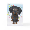 Dachshund (Black and Tan) Christmas card