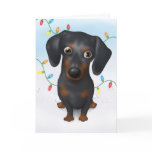 Dachshund (Black and Tan) Christmas cards