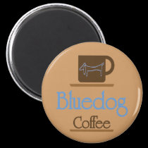 Dachshund, Blue Dog Coffee magnets