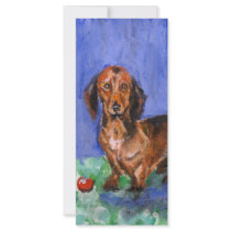 Dachshund blue room portrait rack cards by zadajeanne Dachshund blue room portrait rack cards