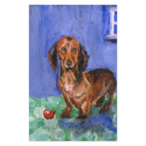 Dachshund blue room portrait stationery paper