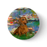 Dachshund (brown1) - Lilies 2 Buttons