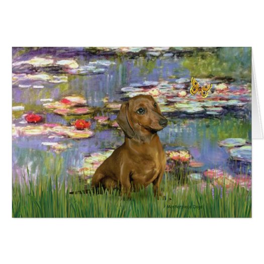 Dachshund - Lilies Card