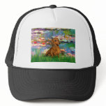 Dachshund (brown1) - Lilies 2 Trucker Hats
