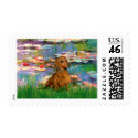 Dachshund (brown1) - Lilies 2 postage