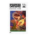 Dachshund (brown1) - Mandolin Angel Postage Stamp