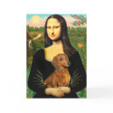 Dachshund (brown1) - Mona Lisa cards