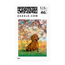 Dachshund (brown1) - Spring Stamps