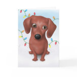 Dachshund (Brown) Christmas cards