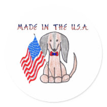 Dachshund Brown Made In The USA Sticker by giftsjustforuholiday Dachshund Brown Made In The USA Sticker