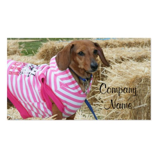 Dachshund business cards (front side)