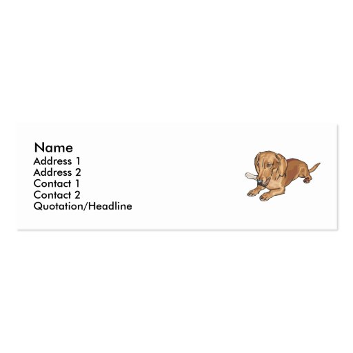 Dachshund Business Cards (front side)