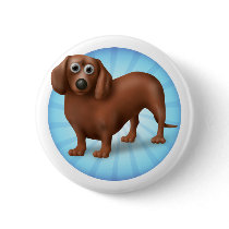 Dachshund Cartoon buttons by cartoondogs Dachshund Cartoon buttons