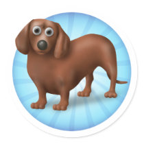 Dachshund Cartoon stickers by cartoondogs Dachshund Cartoon stickers