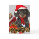 Dachshund christmas and ornaments cards