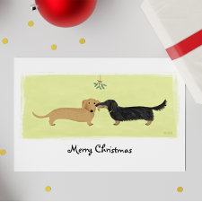 Dachshund Christmas card