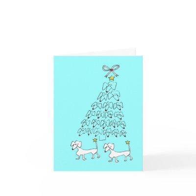 DACHSHUND CHRISTMAS CARD