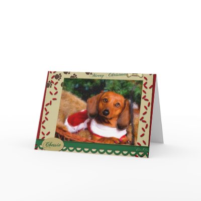 Dachshund Christmas Card