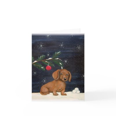 Dachshund Christmas card by TRBrown