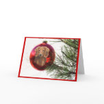 Dachshund Christmas Card Ball