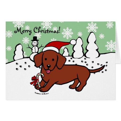 dachshund christmas cards