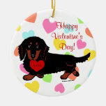 Dachshund Christmas Cartoon Christmas Tree Ornaments