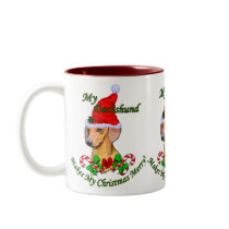 Dachshund Christmas Gifts mugs