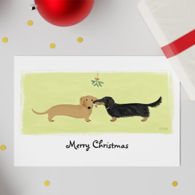 Dachshund Christmas Greeting Card