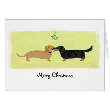 Dachshund Christmas Greeting Card
