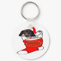 Dachshund Christmas keychains