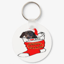Dachshund Christmas keychains