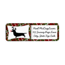Dachshund Christmas Custom Return Address Labels