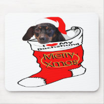 Dachshund Christmas mousepads