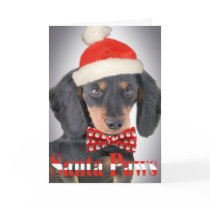 Dachshund Christmas Paw card by friskybiz Dachshund Christmas Paw card