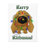 Dachshund Christmas postcards
