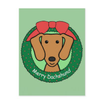 Dachshund Christmas postcards